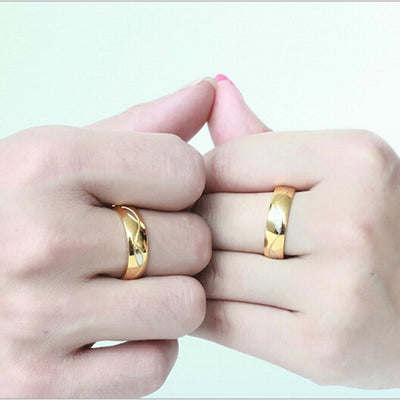 Bagues de Couple Assorties Or