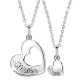 Collier Inséparable Mère Fille Coeur 