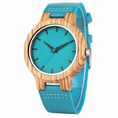 Montre Couple Bracelet en Cuir Bleu Homme - MatchingMood
