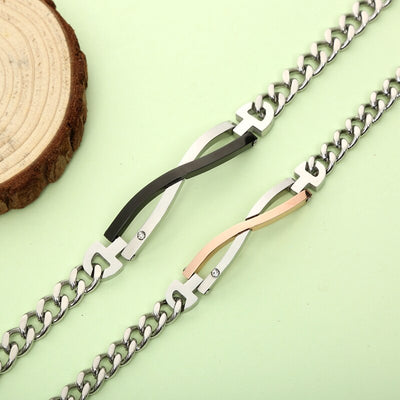 Bracelet Couple Duo Amoureux Mailles Chainées - MatchingMood