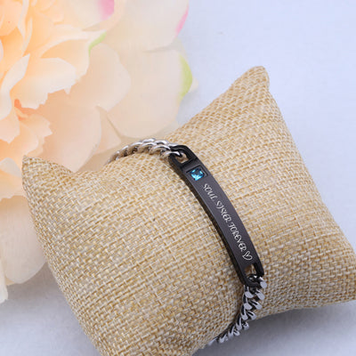 Bracelet d'Amitié Âme Soeur Noir - MatchingMood