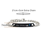 Bracelet Couple Prince Princesse Homme Dimensions - MatchingMood