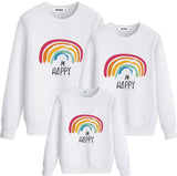 Pull Famille Rainbow Blanc - MatchingMood