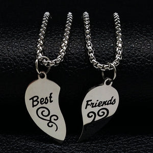 Collier Coeur Meilleures Amies Best Friends