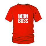 Tee Shirt Couple C'est Moi le Boss The Boss Rouge