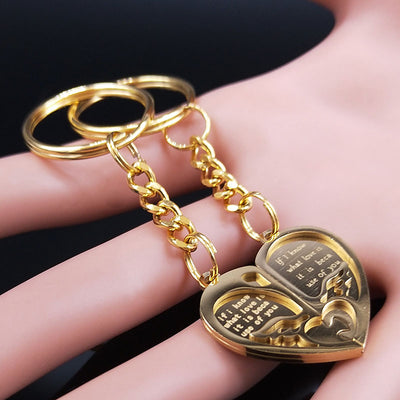 Porte Clé En Forme De Coeur Couple