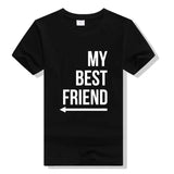 T-Shirt Meilleure Amie Pas Cher My Best Friend Noir Flèche Gauche - MatchingMood