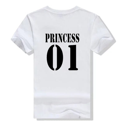 T Shirt Couple Princesse 01 blanc
