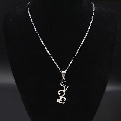 Collier Love Couple - Love argent