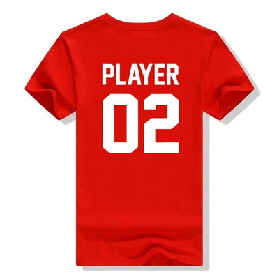 T Shirt  Player 1 Player 2 Meilleur Ami Rouge