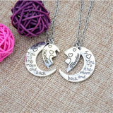 Collier Mère Fille Coeur Lune