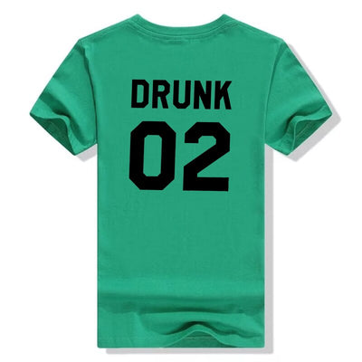 T Shirt Couple Saint Patrick DRUNK 02 Noir