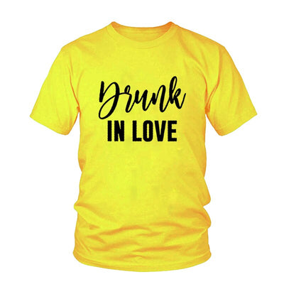 Drunk In Love T Shirt jaune