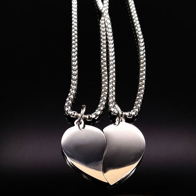 Collier Coeur Meilleures Amies Dos