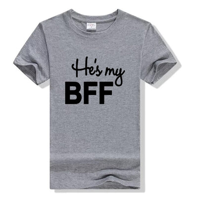 T-shirt He's my BFF gris