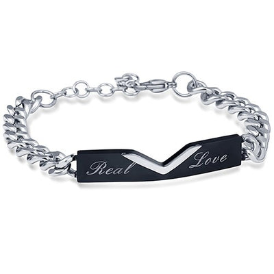 Bracelet Couple Real Love Noir - MatchingMood