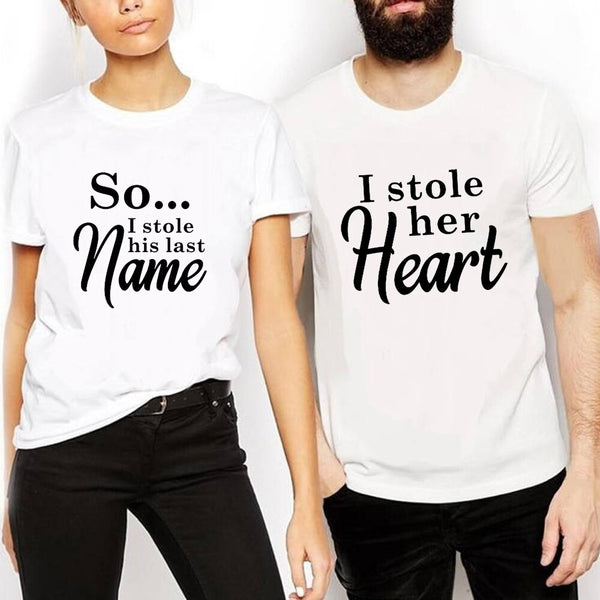T-Shirt Couple Big Thief Blanc - MatchingMood