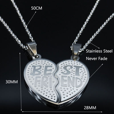 Collier Coeur Meilleure Amie dimensions
