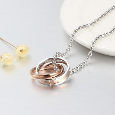 Collier Couple avec une Bague Or Rose - MatchingMood