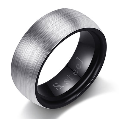 Bague Homme Acier Brossé