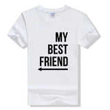 T-Shirt Meilleure Amie Pas Cher My Best Friend Blanc Flèche Gauche - MatchingMood