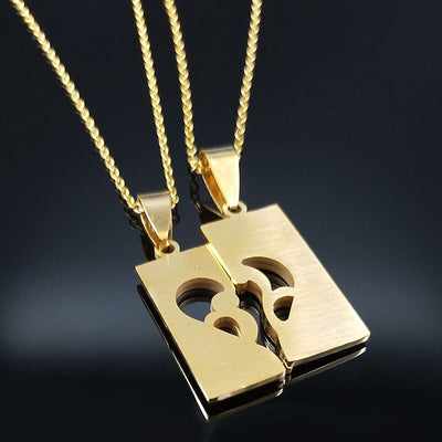 Collier Couple Love Cute Dos