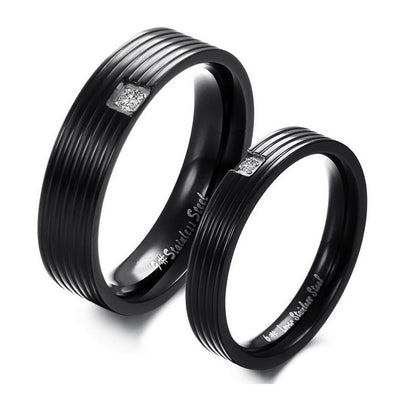 Bague Couple Noir