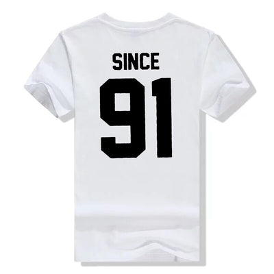 T-Shirt Meilleure Amie Personnalisable Date Since Blanc - MatchingMood