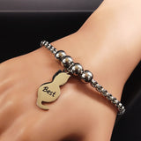 Bracelet d'Amitié Chats - Mailles Chaine et Perles - MatchingMood