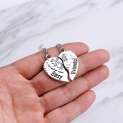 Collier d'Amitié Aile d'Ange Coeur séparable - MatchingMood