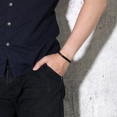 Bracelet Couple Coordonnées GPS Noir - MatchingMood