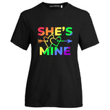T Shirt Couple LGBT Femme - She's Mine