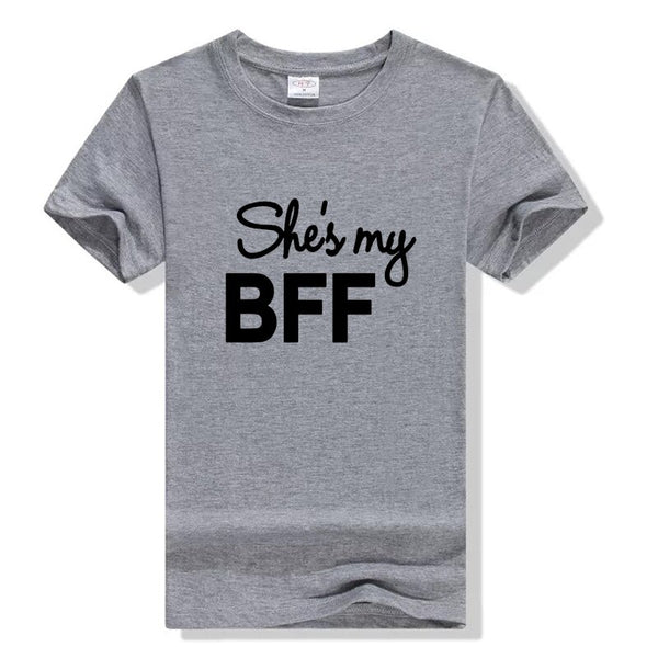 T-shirt She's my BFF gris