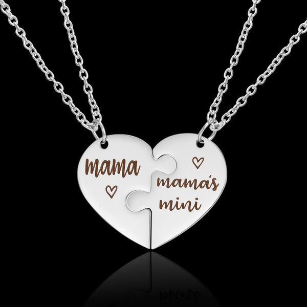 Collier Pendentif Cœur Or Mère-fille – Breloque Turtleland (lot De 2) Nouveau Style