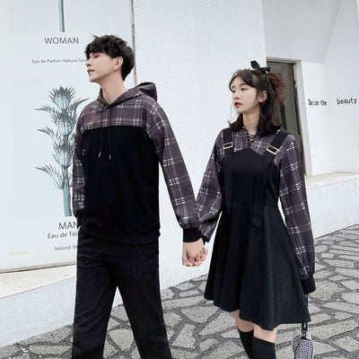 Tenue pour Shooting Photo en Couple Biton violet et noir