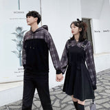 Tenue pour Shooting Photo en Couple Biton violet et noir