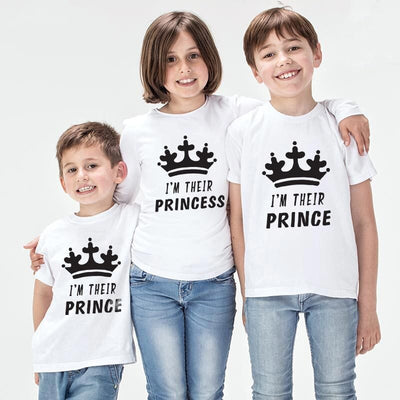 Tee Shirt Famille Royale Prince et Princess - MatchingMood