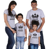 Tee Shirt Famille Royale Gris - MatchingMood