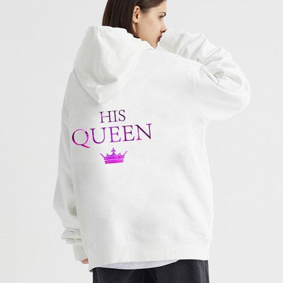 Sweat Couple Capuche King Queen Violet