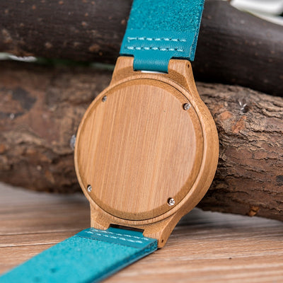 Montre Couple Originale Bracelet Cuir Bleu - Matchingmood