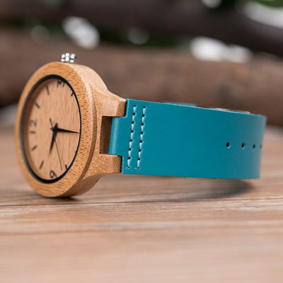 Montre Couple Originale Bracelet Cuir Bleu - Matchingmood