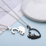 Collier d'Amitié Ying Yang Chats Séparables