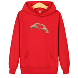 Sweat Couple Main dans la Main - Coeur Rouge