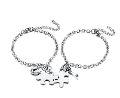 Bracelet Puzzle Couple Cœur - Matchingmood