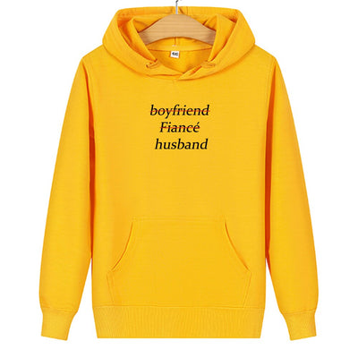 Sweat Shirt Couple Boyfriend Fiancé Husband Jaune