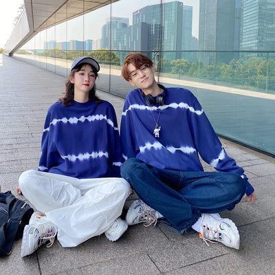 Pull Bleu Electrique Duo Amoureux - MatchingMood