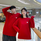 Pull Coeur Rouge pour Duo Amoureux - MatchingMood