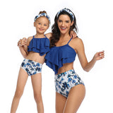 Maillot de Bain Mère Fille Haut Décoré