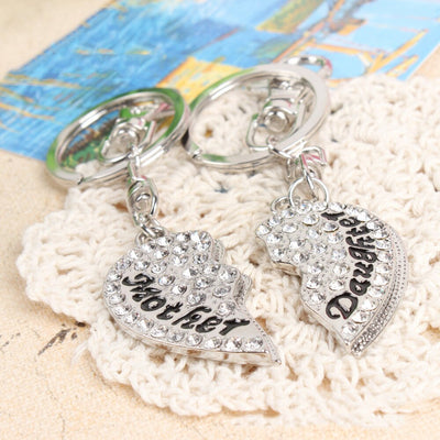 Porte-Clé Mère Fille Coeur Doré