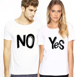 T Shirts Couple Yes No